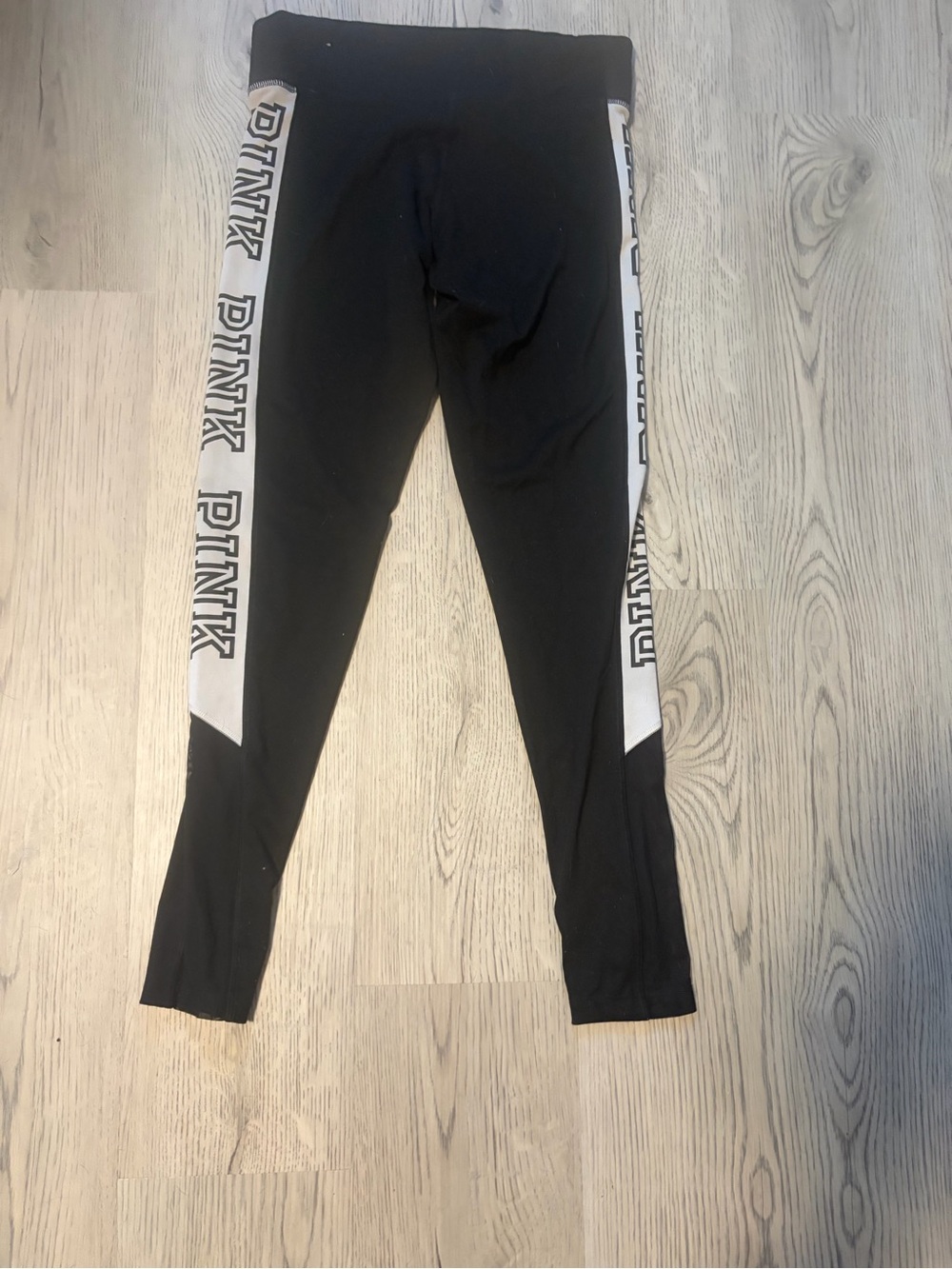 PINK Victoria's Secret Black Side-Panel Active Leggings